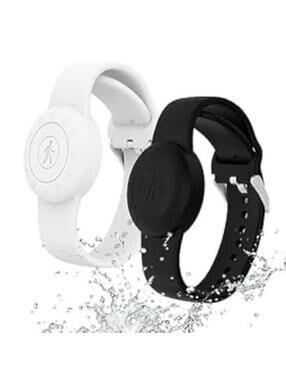 2 Waterproof Air Tag Bracelets for Kids